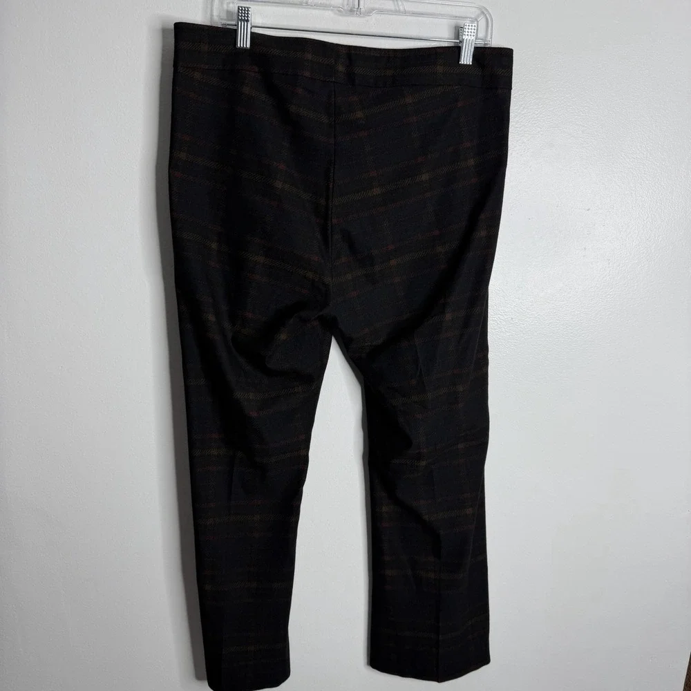 Avenue Montaigne Leo Kick Flare Pant Plaid Black Red Size‎ 12 Designer